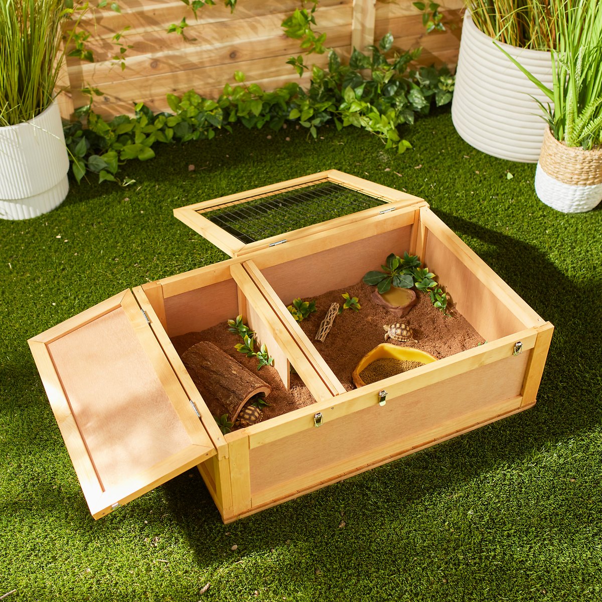 Zoo Med Tortoise House. size (36″l x 24″w x 12″h)