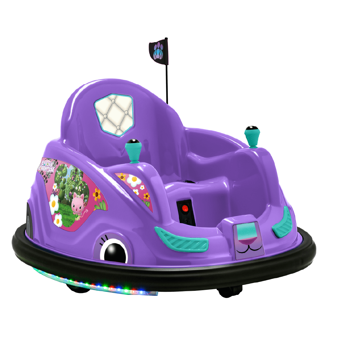 Flybar Gabby-s Dollhouse 6V Bumper Car. Battery Powered. Electric Ride On. With Charger