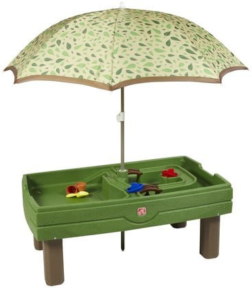 Step2 Naturally Playful Sandbox Kids Water Table Cover and Umbrella