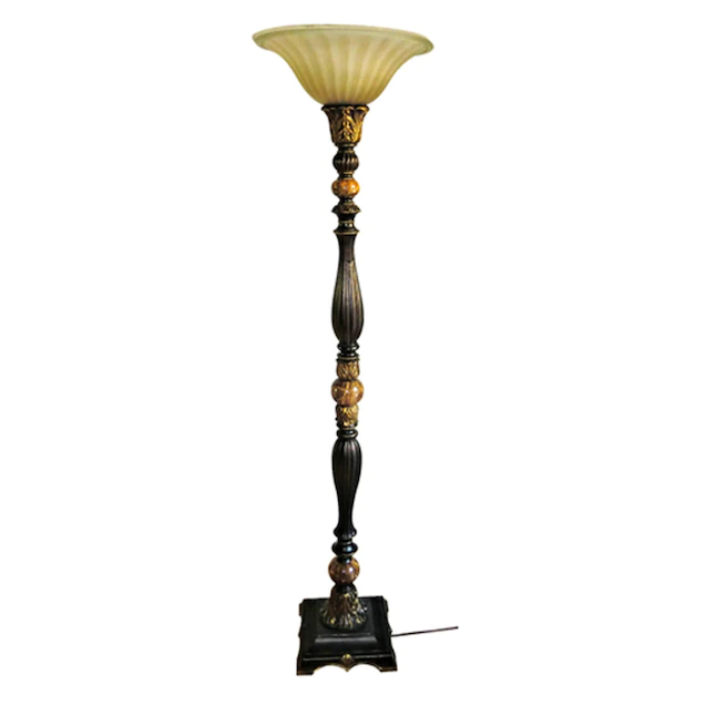 Portfolio  Barada 72-in Bronze with Gold Highlights Torchiere Floor Lamp