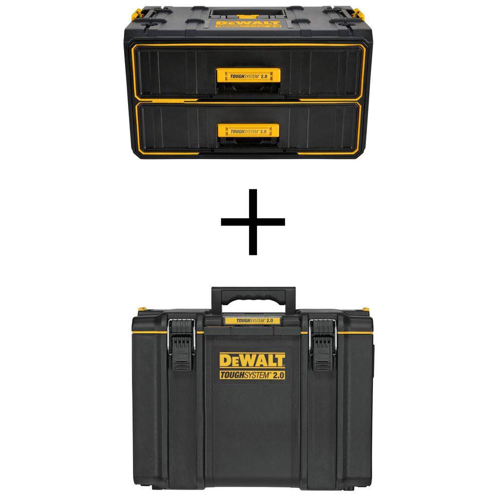 DEWALT DWST08320W08400 21.8 in. Toughsystem 2.0 Tool Box and Toughsystem 2.0 22 in. Extra Large Tool Box