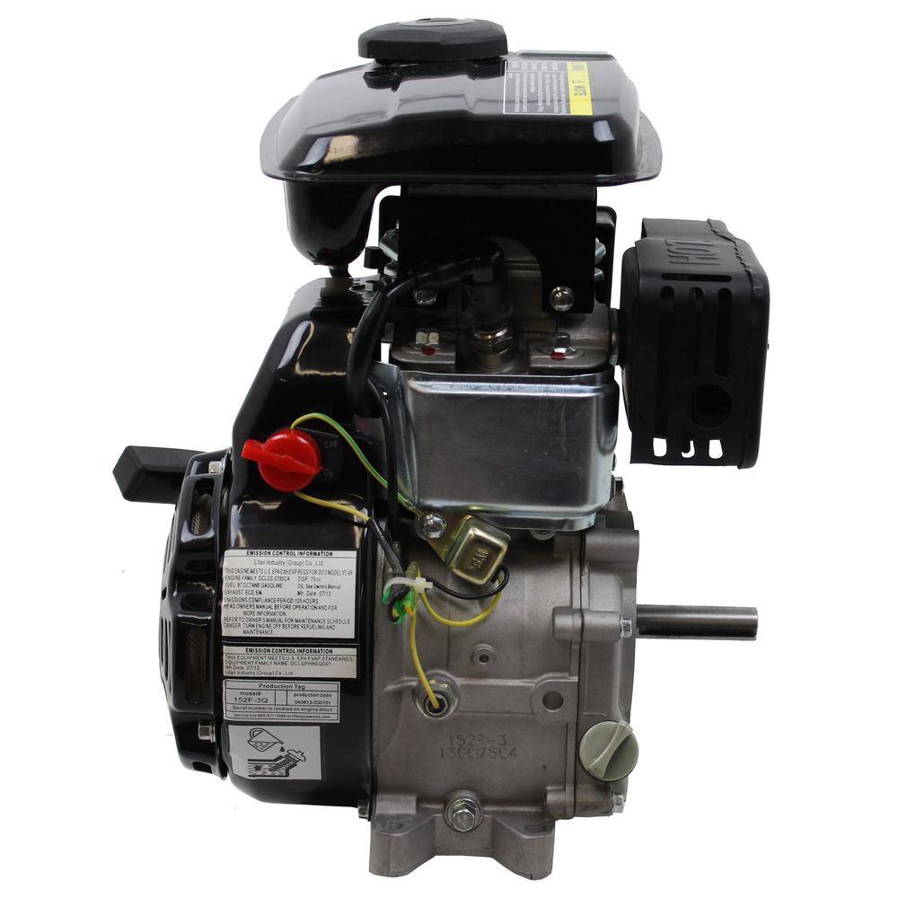 LIFAN LF152F-3Q 5/8 in. 3 HP 79cc OHV Recoil Start Horizontal Shaft Gas Engine