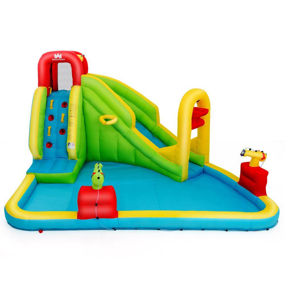 HONEY JOY TOPB000244 Inflatable Splash Water Park Play Bounce House Bounce Slide Climbing Wall Without Blower