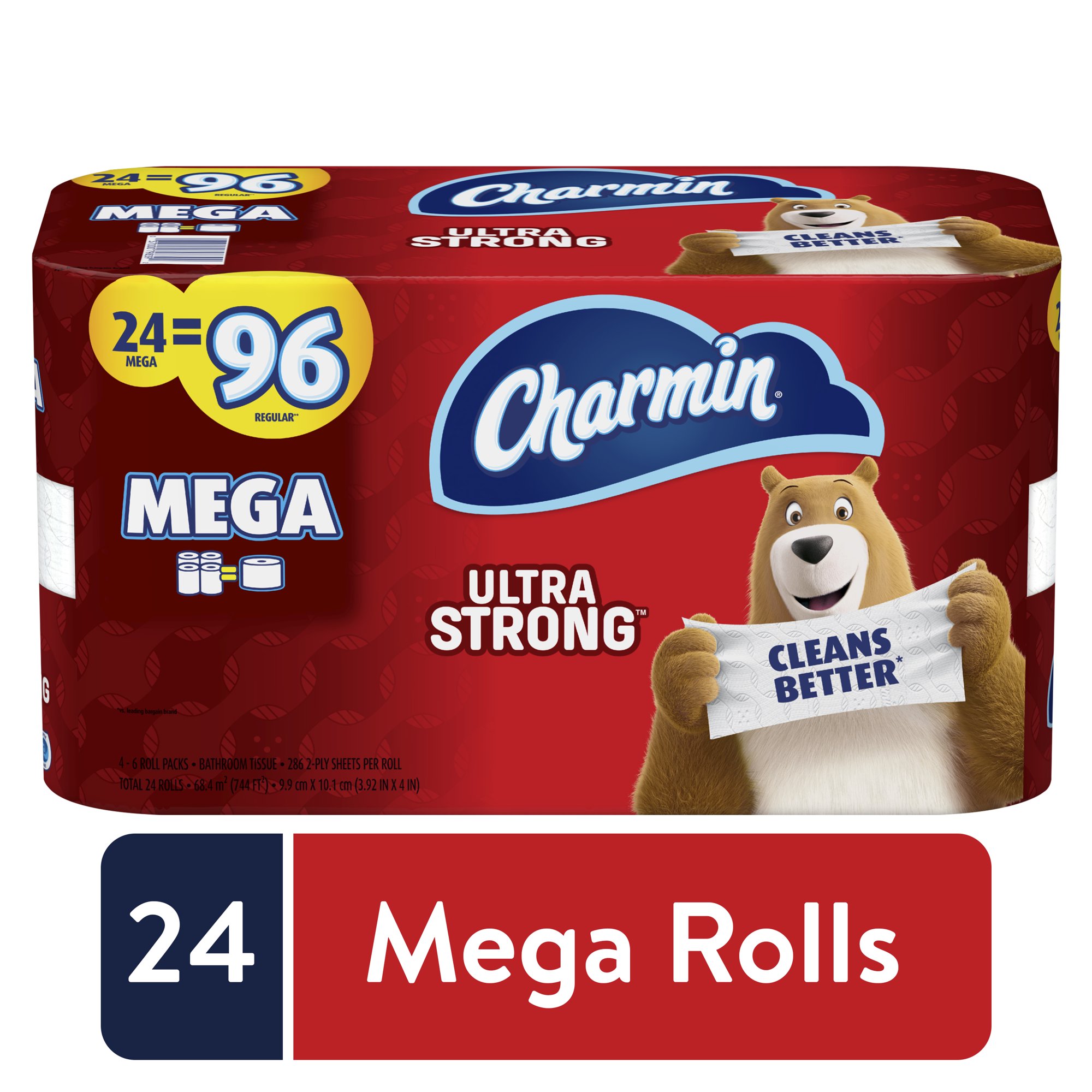 Charmin Ultra Strong Toilet Paper. 24 Mega Rolls