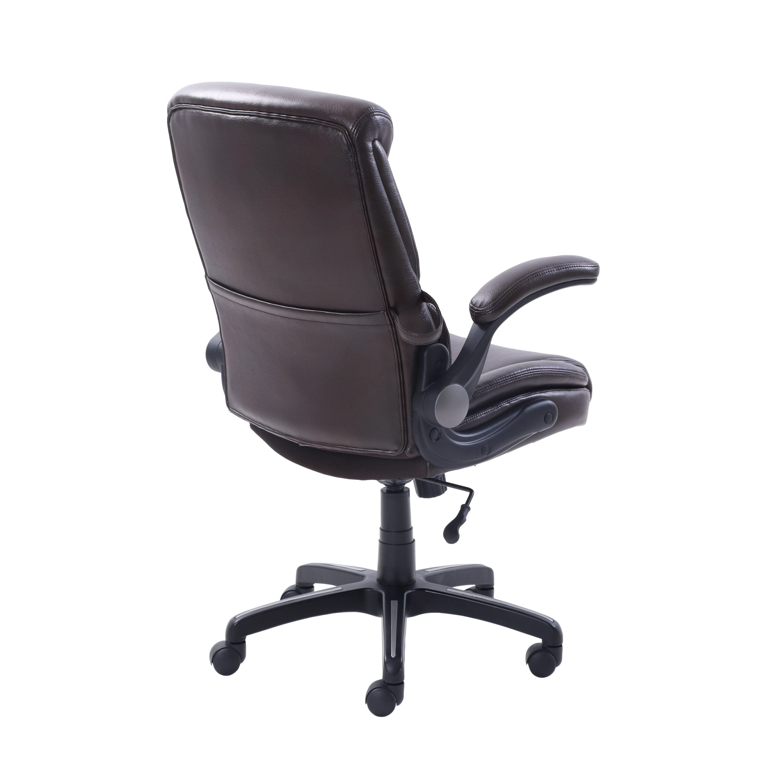 Serta Air Lumbar Bonded Leather Manager Office Chair. Brown Faux Leather. Brown II
