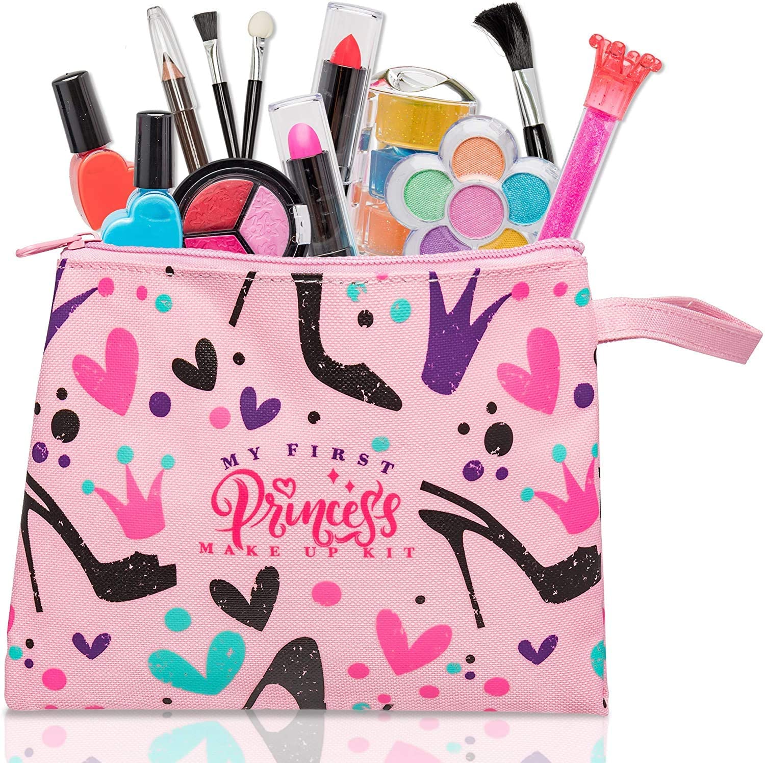FoxPrint My First Princess Make Up Kit - 12 Pc Kids Makeup Set
