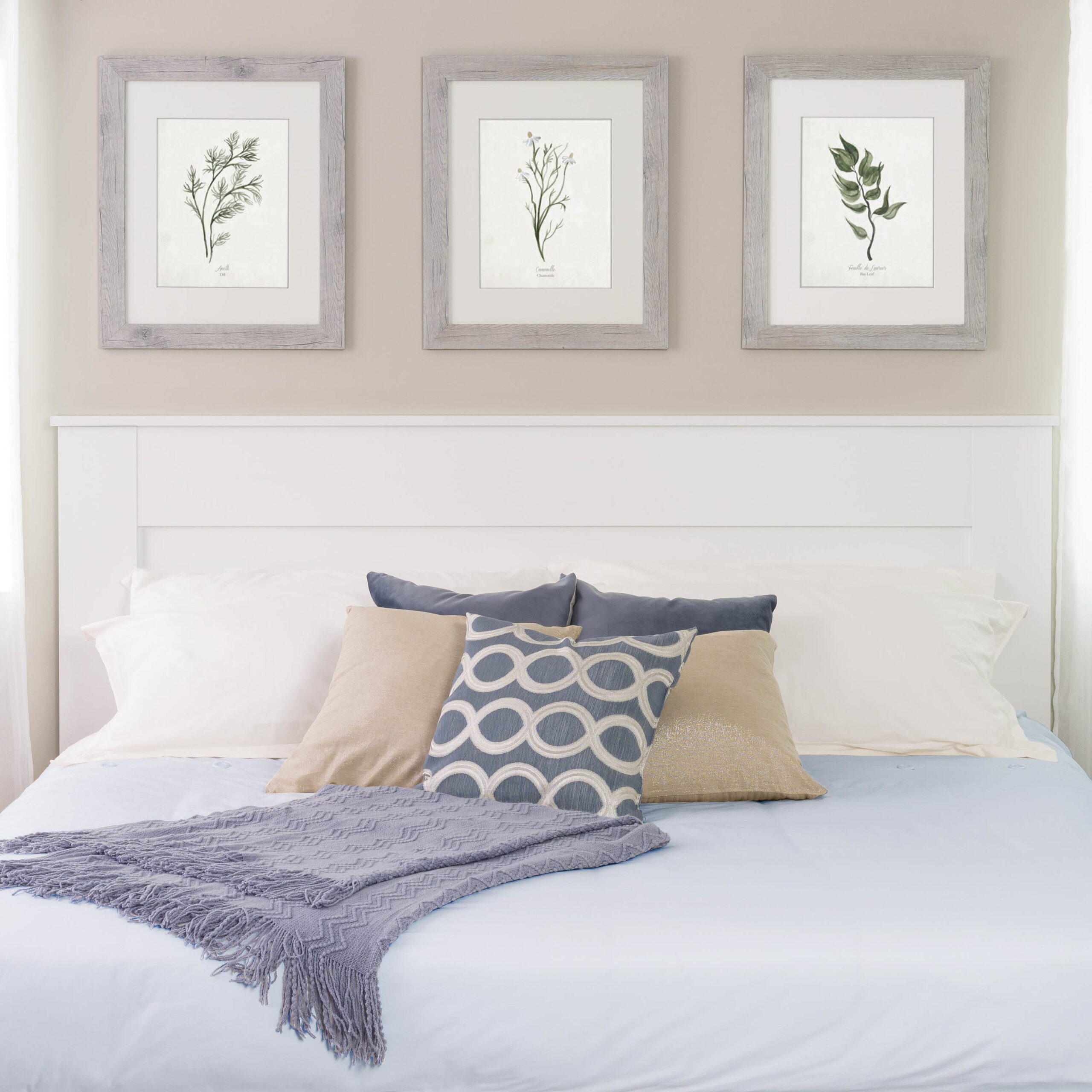 Prepac Select Flat Panel Headboard. King. White Laminate Finish