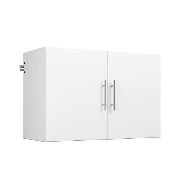 Prepac HangUps Collection Wood 2-Shelf Wall Mounted Garage Cabinet in White (36 in W x 24 in H x 16 in D)