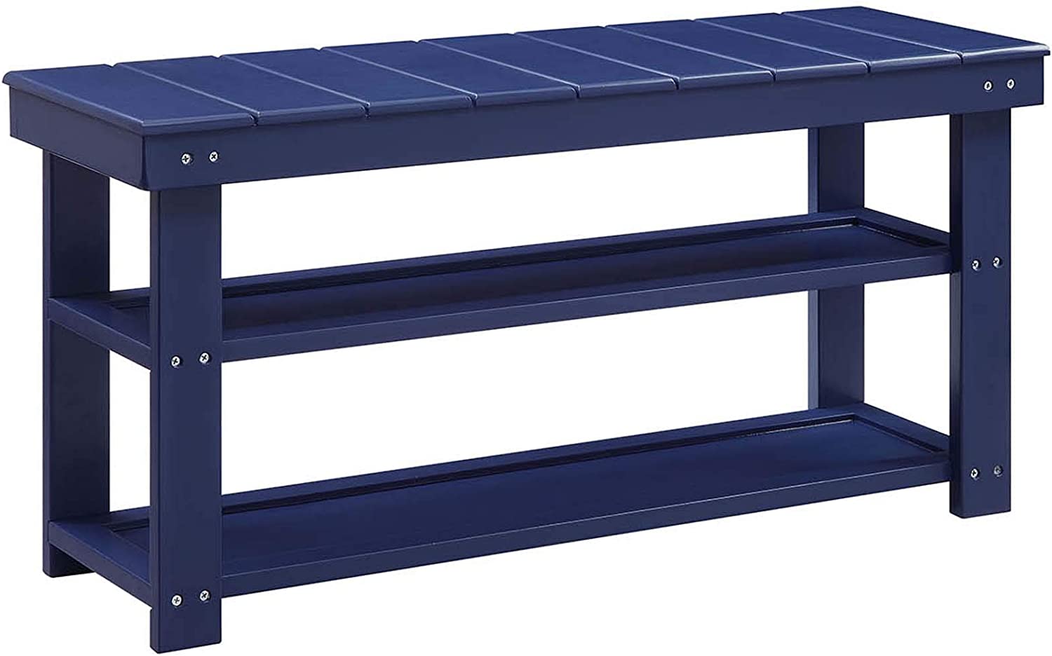 Fleshman Shoe Storage Bench Cobalt Blue