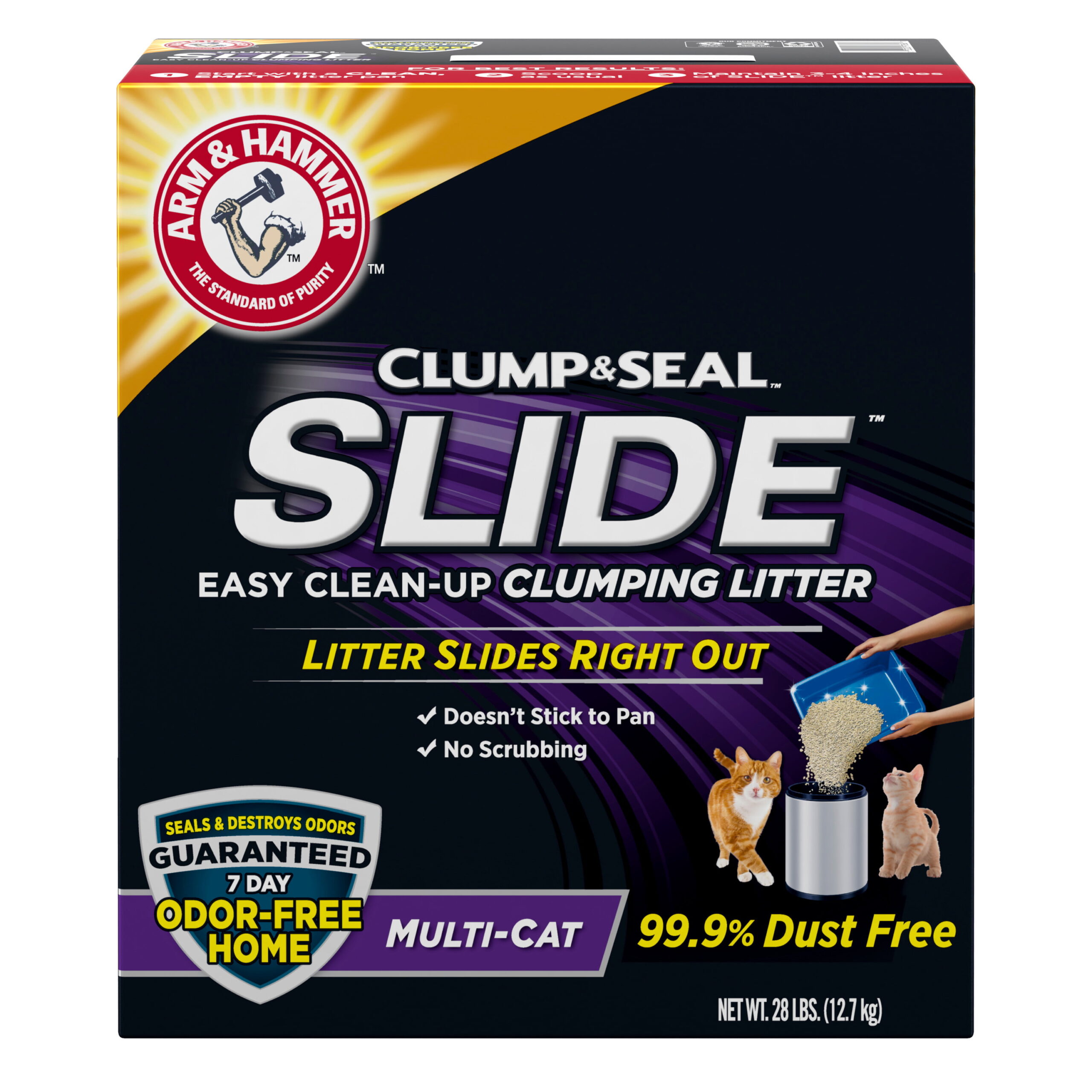 Arm & Hammer SLIDE Easy Clean-Up Multi-Cat Clumping Cat Litter. 28lb