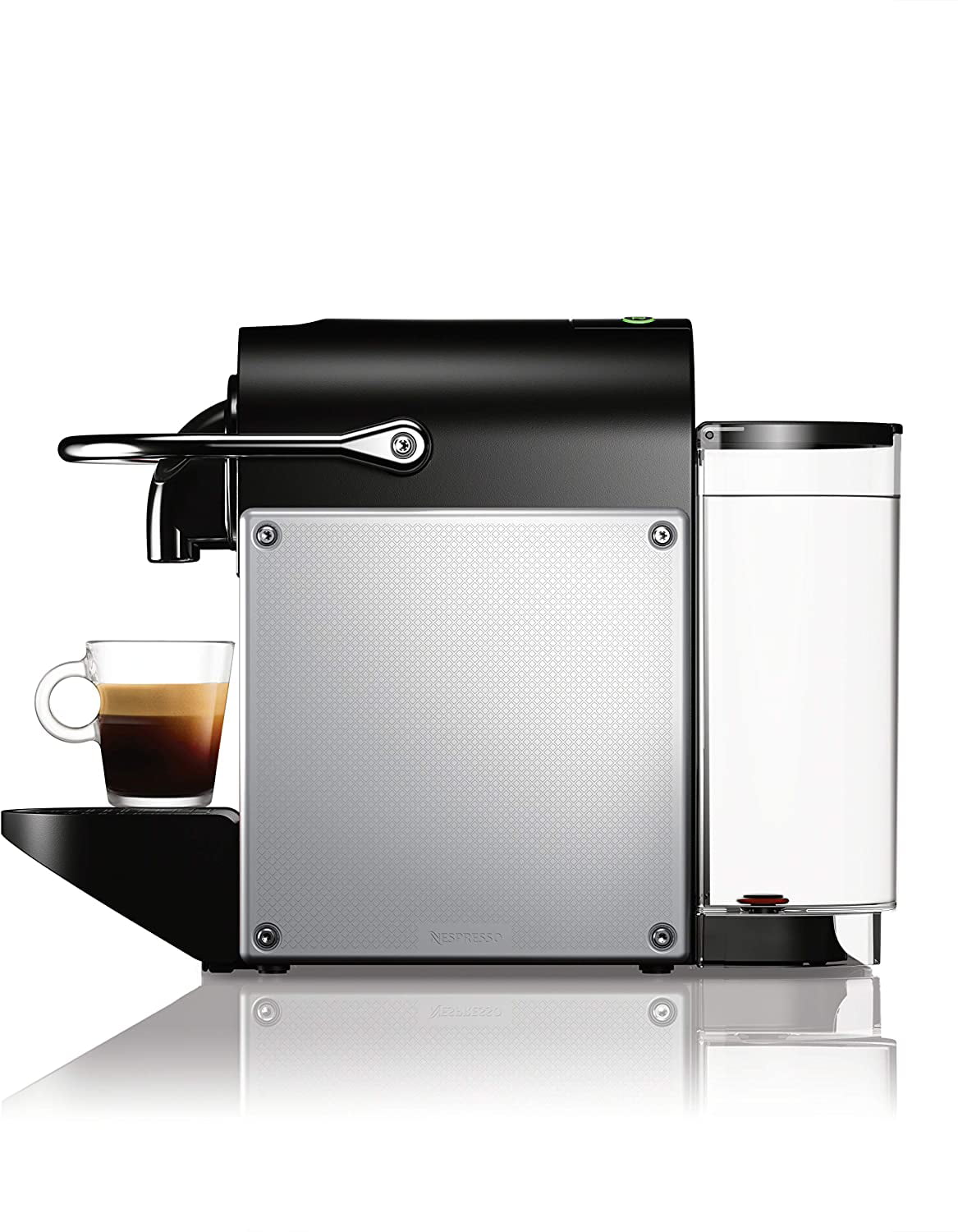 Nespresso by De-Longhi Pixie Single-Serve Espresso Machine with Simplified Water Tank in Aluminum