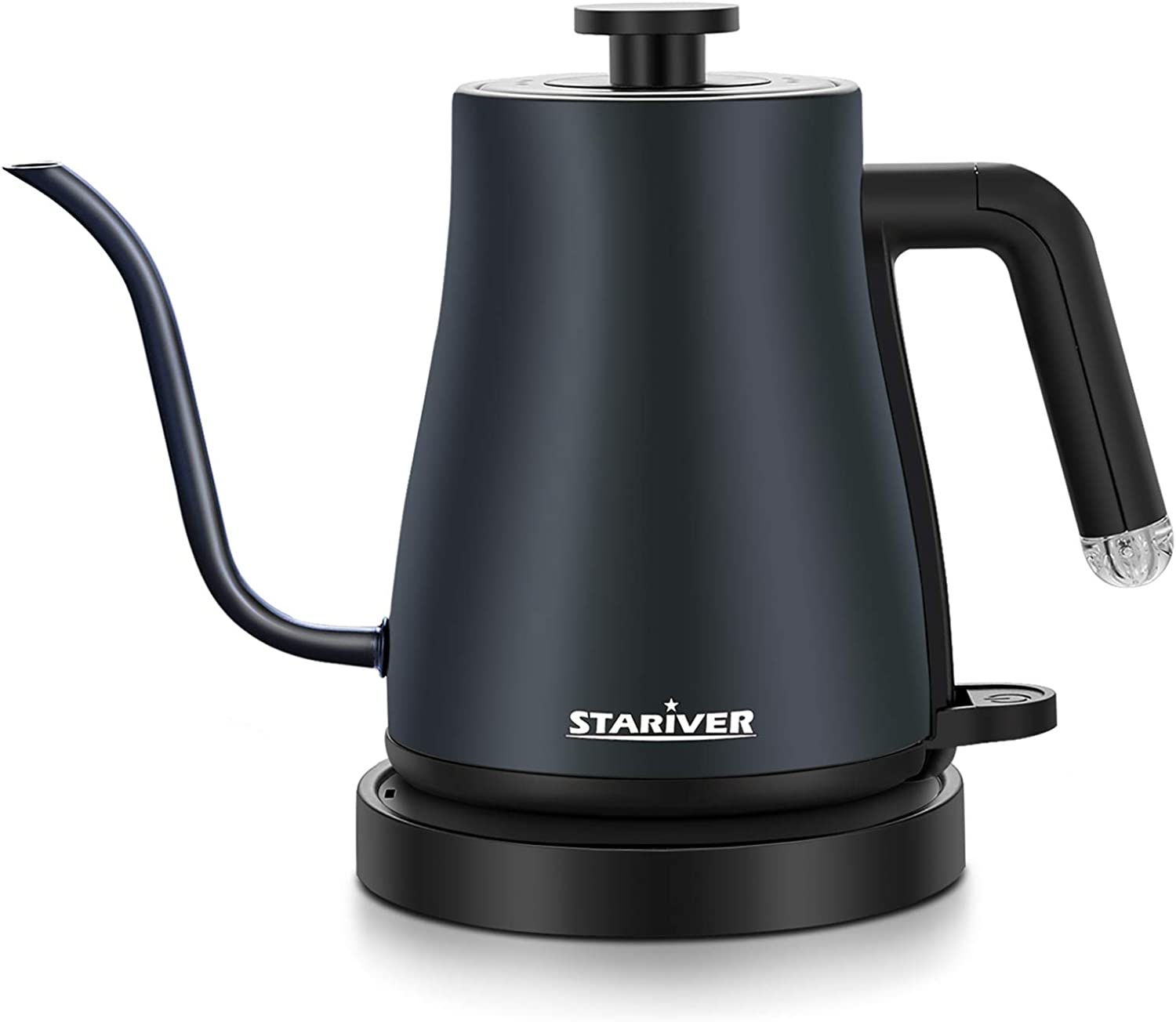 Stariver Electric Kettle Gooseneck Kettle. 1.2L Water Kettle. BPA-Free. Pour Over Tea Pot Stainless Steel for Coffee & Tea with Fast Heating. Auto-Shut Off and Boil-Dry Protection Tech. Dark Blue