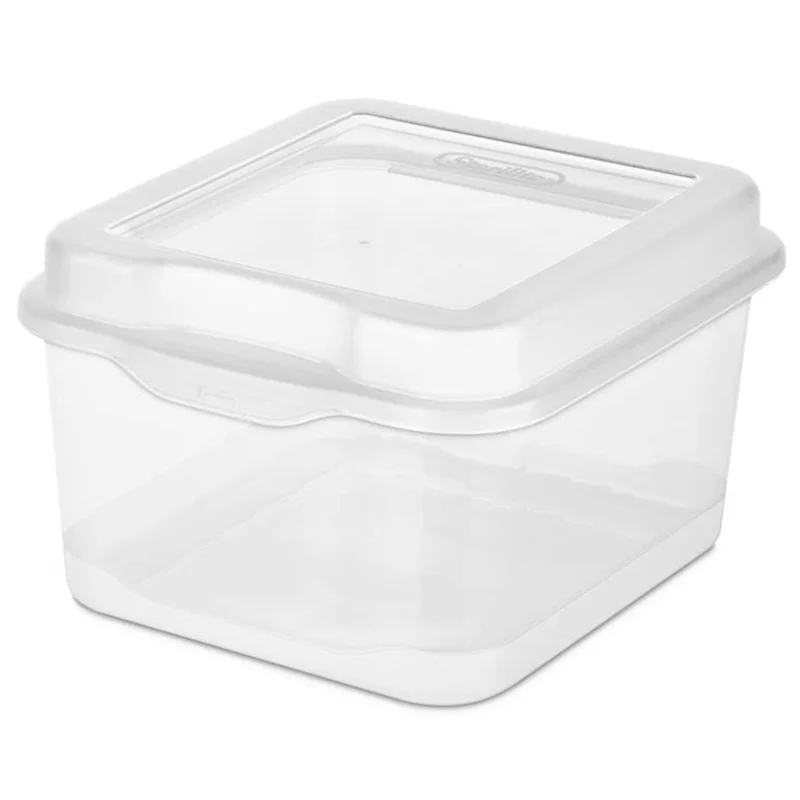Sterilite 18038612 Plastic FlipTop Latching Storage Container. Clear (48 Pack)