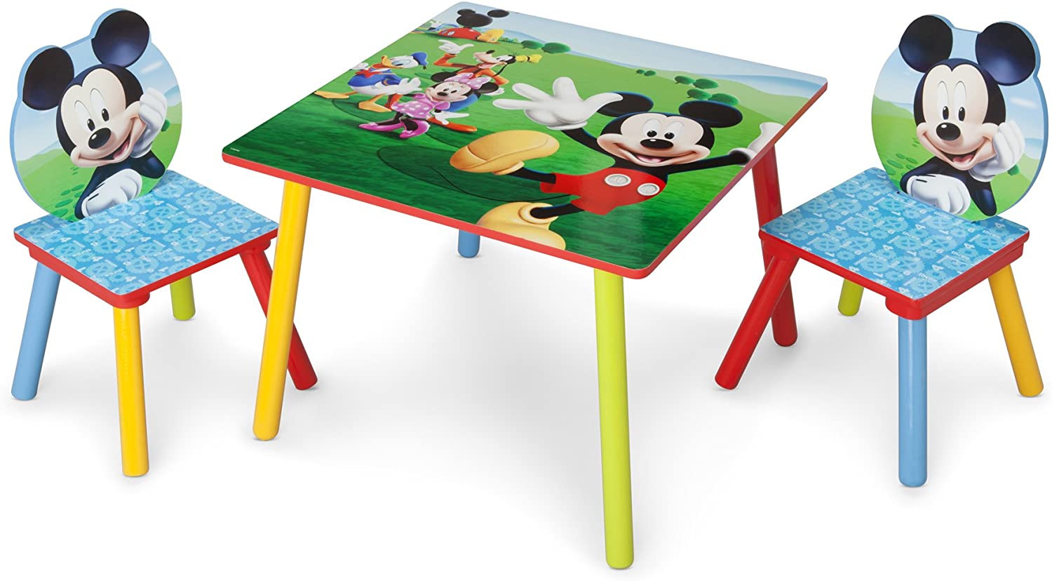 Delta Children Kids Table and Chair Set (2 Chairs Included) - Ideal for Arts & Crafts. Snack Time. Homeschooling. Homework & More. Greenguard Gold Certified. Disney Mickey Mouse