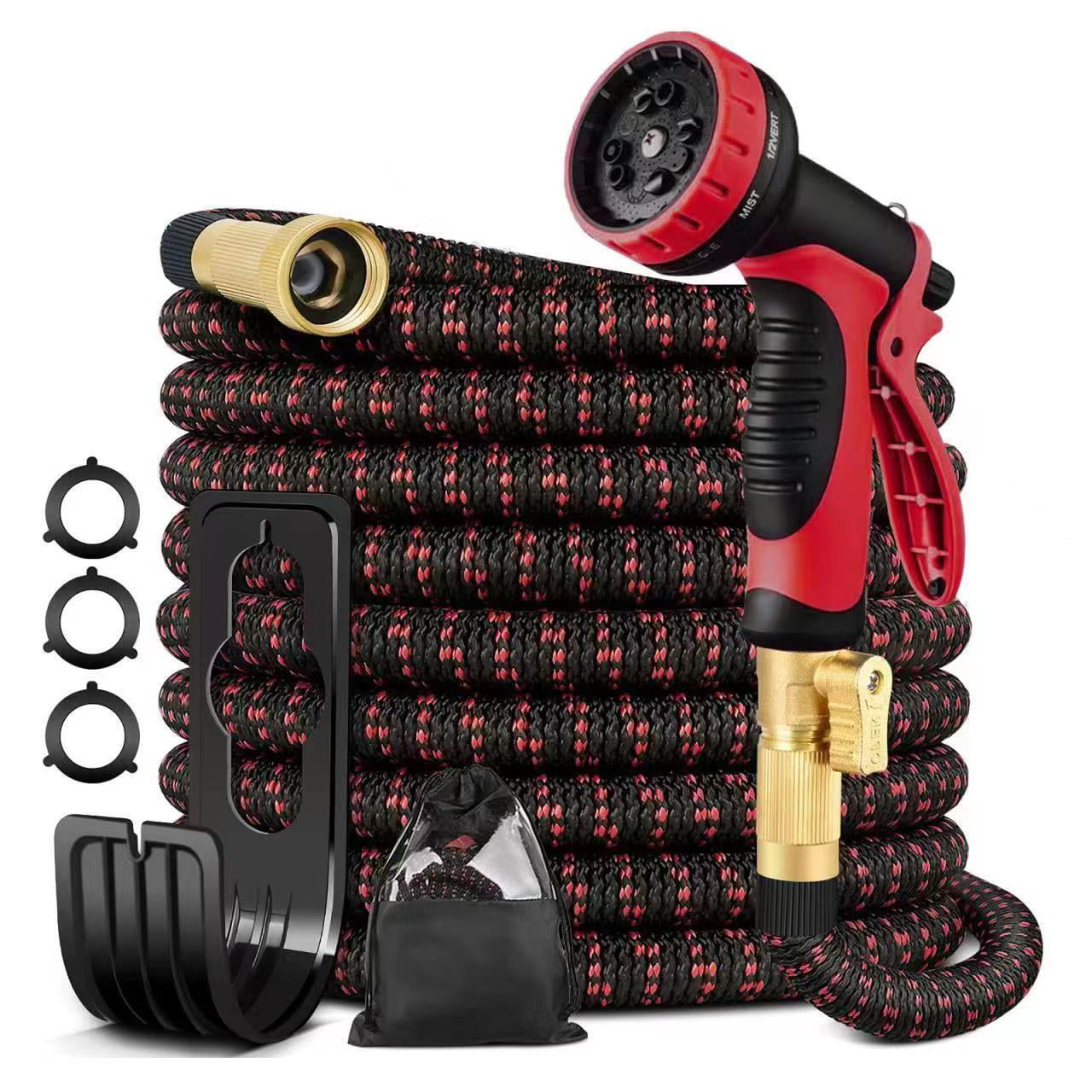 GT LIFE 75FT Garden Hose Lightweight Expandable Heavy Duty Flexible Water Hose-Red