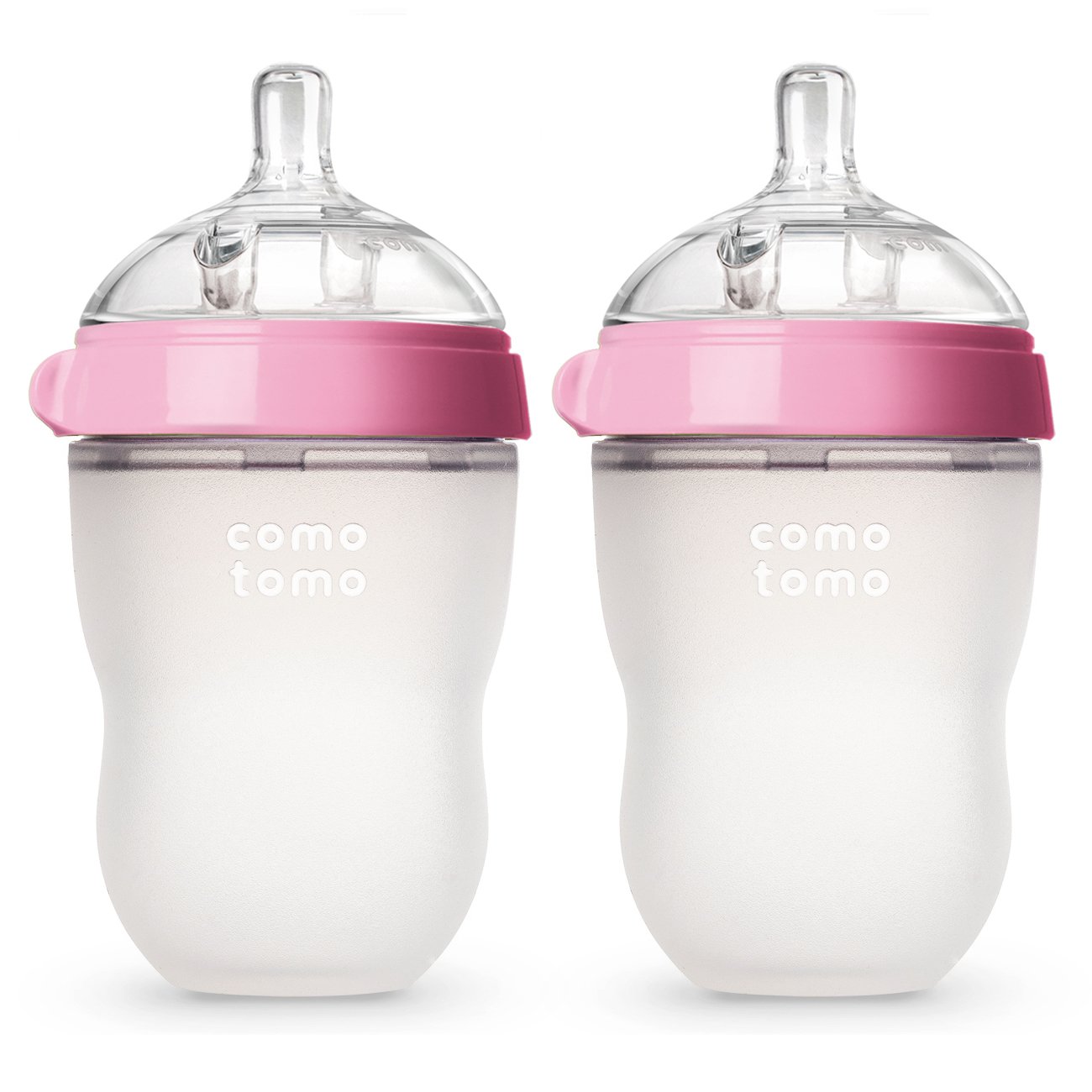 Comotomo Baby Bottle. Pink. 5-8 Ounce (2 Count)