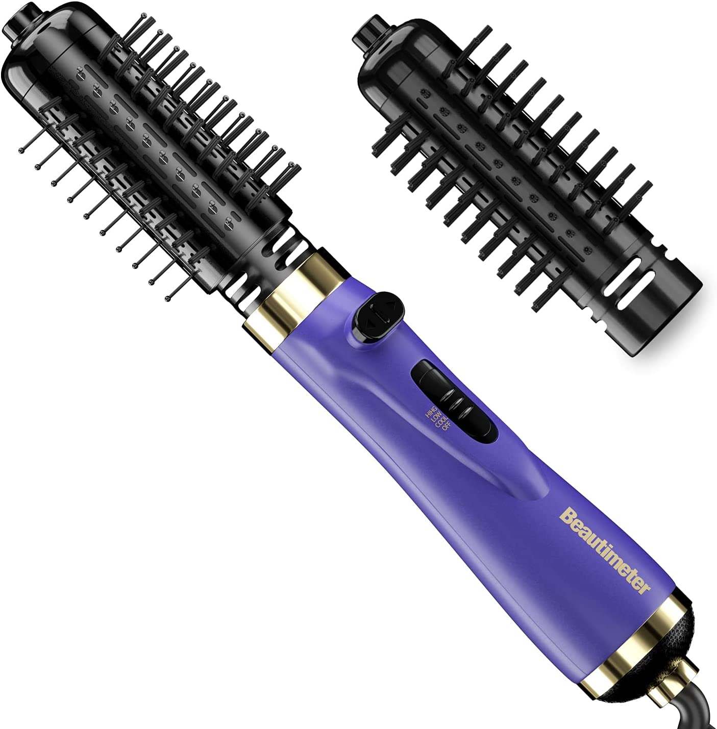 Beautimeter Hair Dryer Brush. 3-in-1 Round Hot Air Spin Brush Kit
