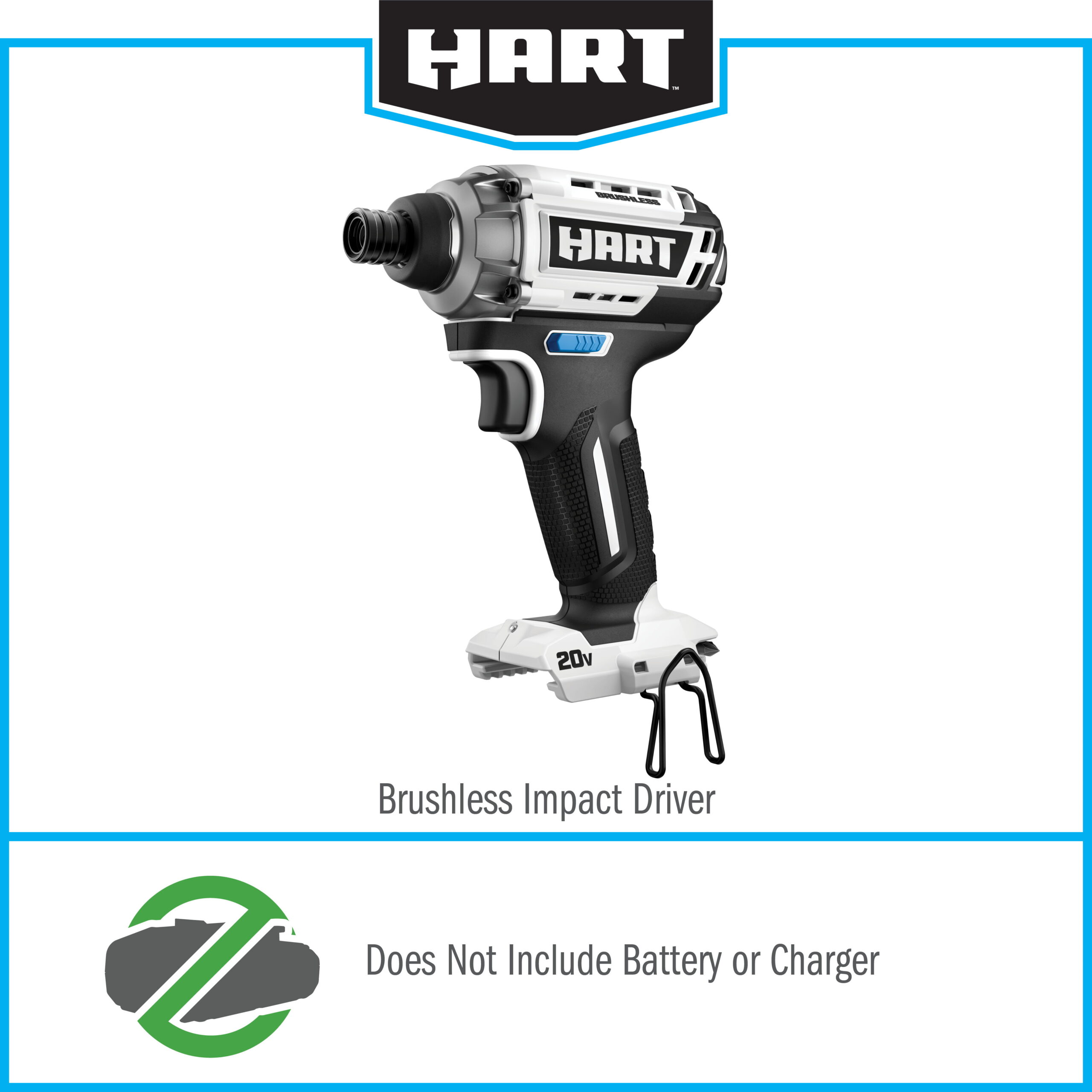 HART 20-Volt Cordless Brushless Impact Driver (Battery not Included)