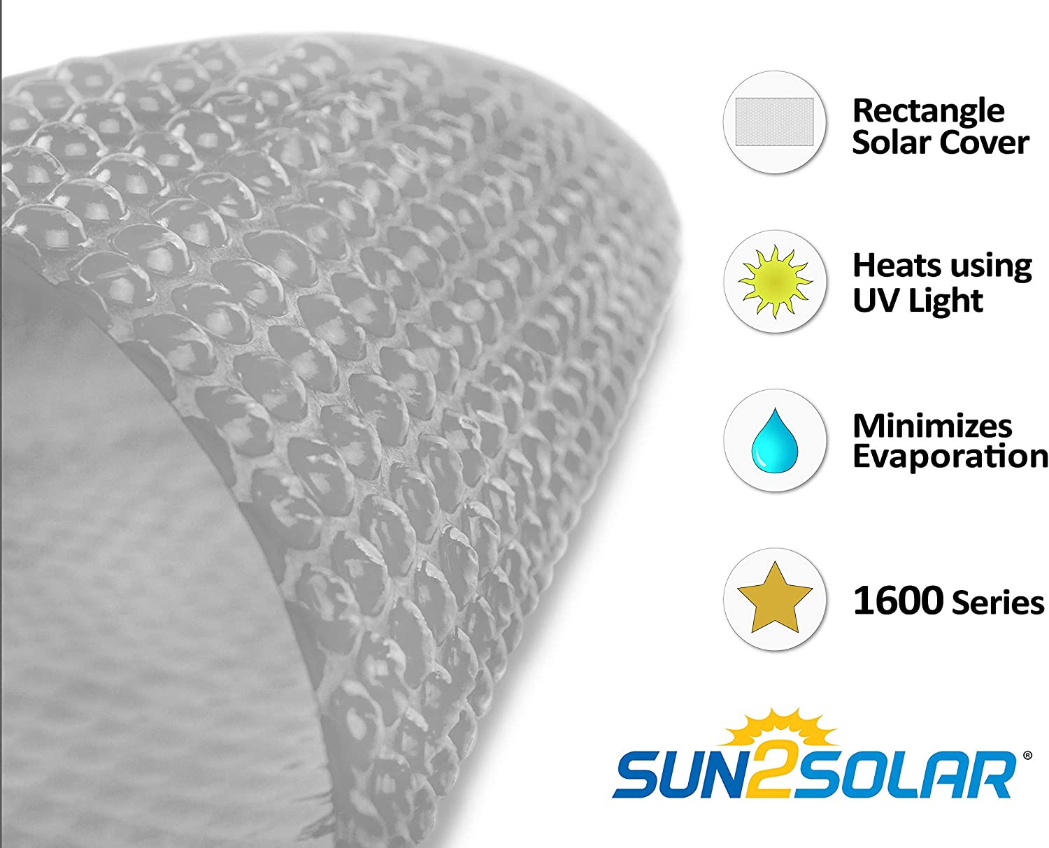Sun2Solar 20′ x 40′ Rectangle 1600 Series Clear Solar Pool Cover