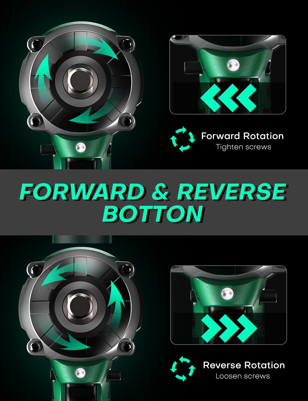 KIMO Cordless Impact Wrenches 1/2 ” Impact Drill Driver Kit 350N.m Brushless High Torque Wrench Set