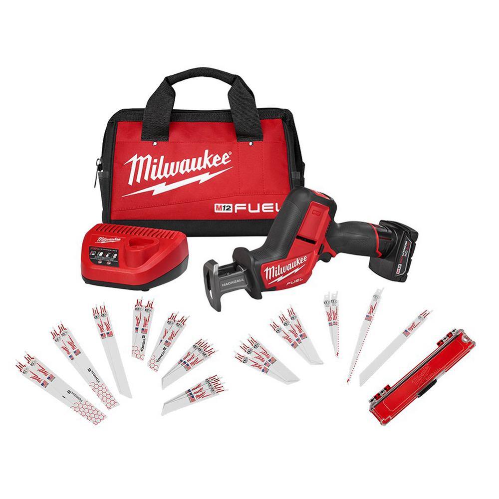 Milwaukee 2520-21XC-49-22-1110-49-22-1216 M12 FUEL 12V Lithium-Ion Brushless Cordless HACKZALL Kit