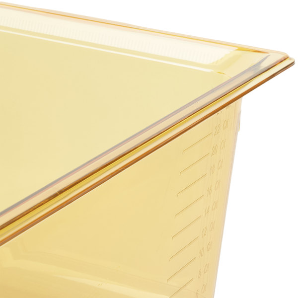 Vollrath 9008410 Super Pan Full Size Amber High Heat Plastic Food Pan - 8″ Deep