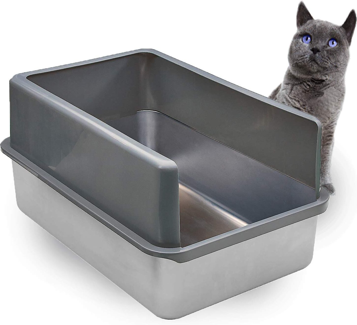 iPrimio Stainless Steel Cat Litter Box. X-Large