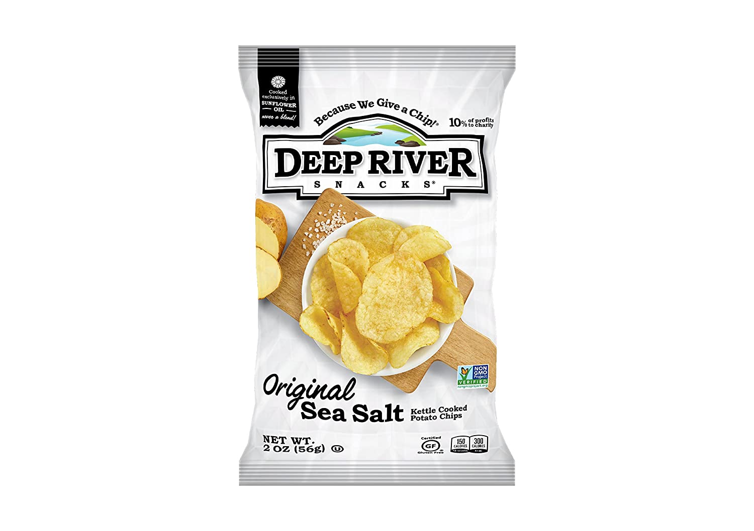 Deep River Snacks Original Sea Salt Kettle Cooked Potato Chips. 2 Ounce (Pack of 24)