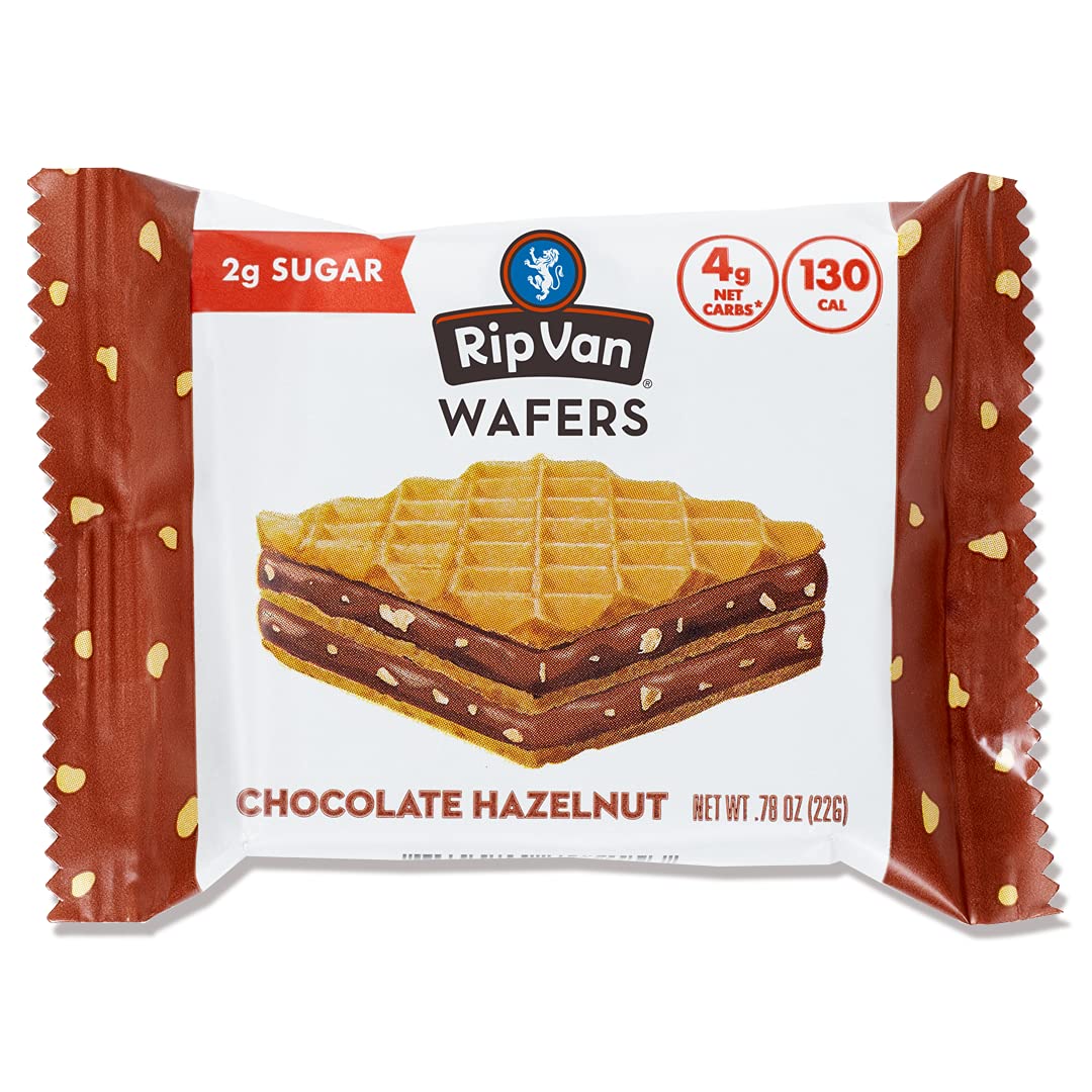 Rip Van Chocolate Hazelnut Wafer Cookies - Healthy Snacks - Non GMO Snack - Keto Snacks - Low Carb