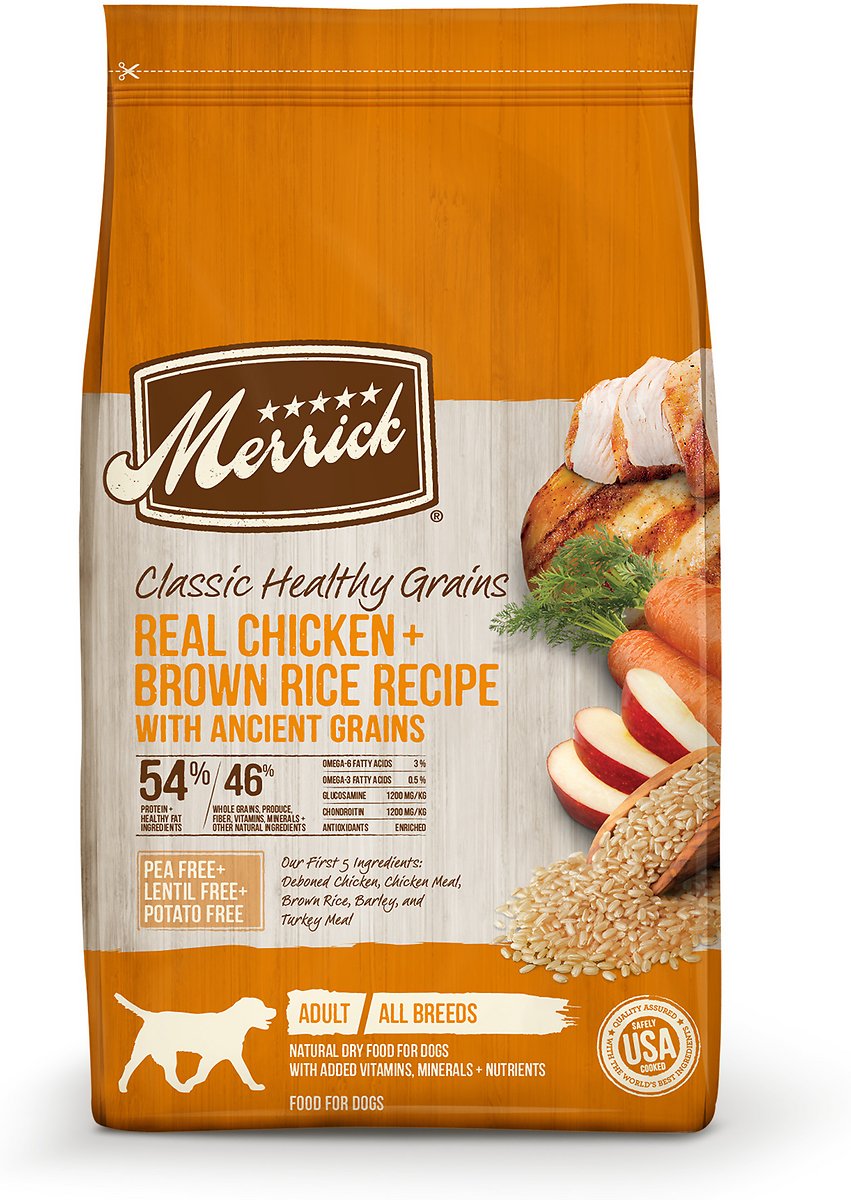 Merrick Classic Healthy Grains Real Chicken + Brown Rice Recipe with Ancient Grains Adult Dry Dog Food
