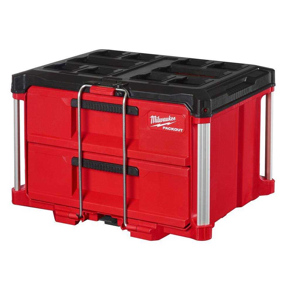 Milwaukee 48-22-8442 PACKOUT 22 in. 2-Drawer Tool Box with Metal Reinforced Corners