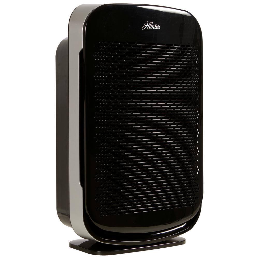 Hunter HP700 True HEPA Medium Console Air Purifier. Black