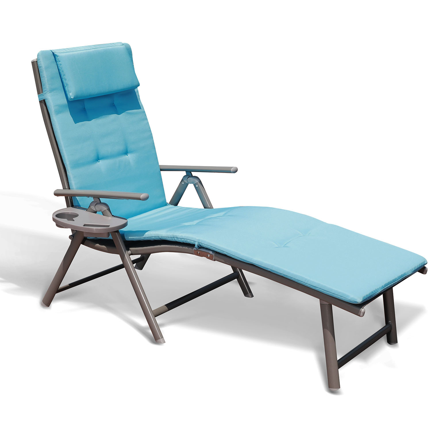 Outdoor Lightweight Folding Chaise Lounge Chair For Patio Lawn Beach Pool Side Sunbathing