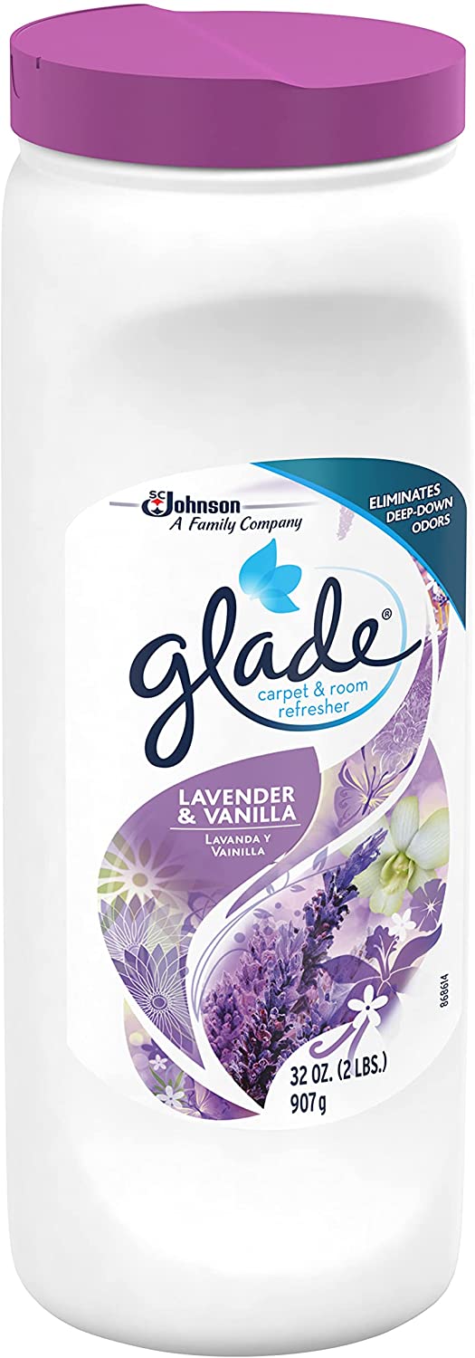Glade Carpet & Room Refresher. Lavender & Vanilla Scent. 32 OZ 4 Pack