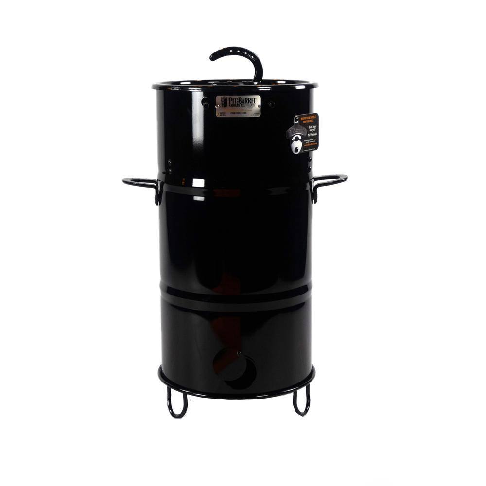 Pit Barrel Cooker PKG1001J 14 in. Pit Barrel Junior Charcoal Smoker Package Black