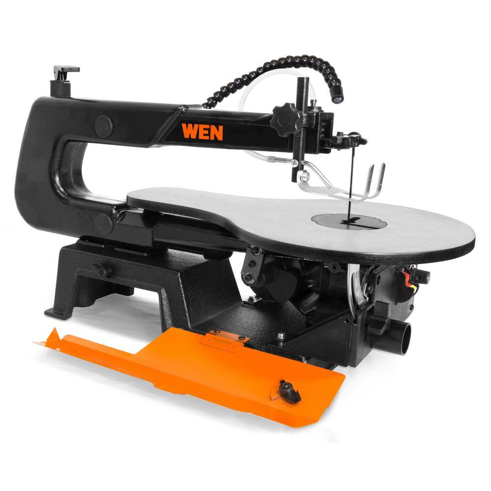 WEN 3923 16 in. Variable Speed Scroll Saw with Easy-Access Blade Changes and Work Light
