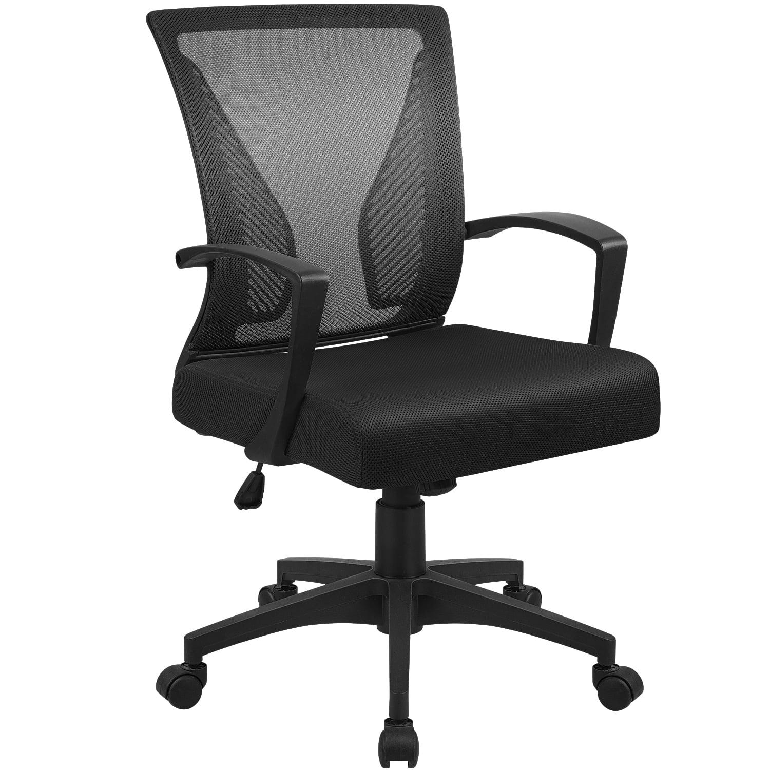 Furmax Manager-s Chair with Swivel & Lumbar Support. 265 lb. Capacity. Black