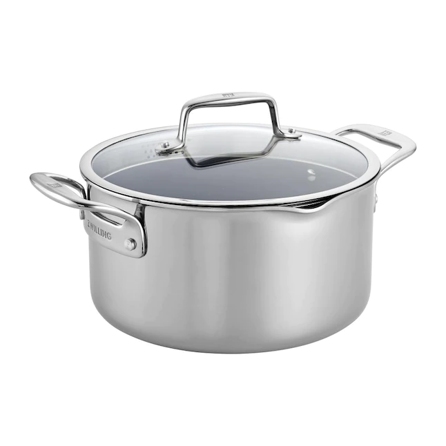 Zwilling  Clad CFX 10-in Steel with Non-stick Coating Cooking Pan with Lid(s) Included