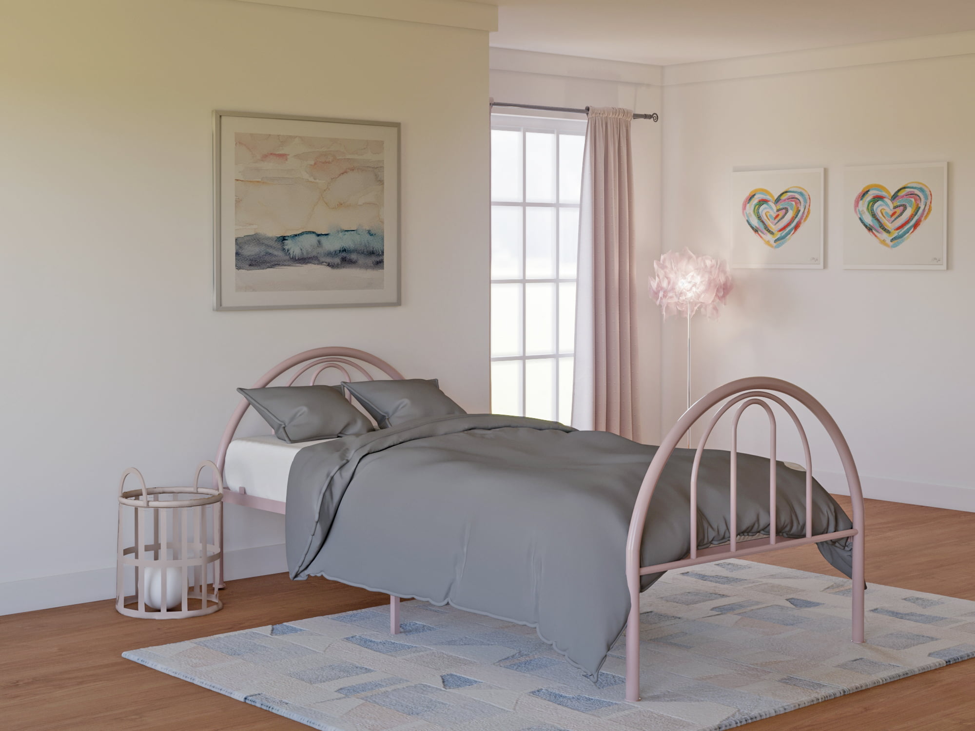 BK Furniture Brooklyn Classic Metal Bed. Twin. Clay