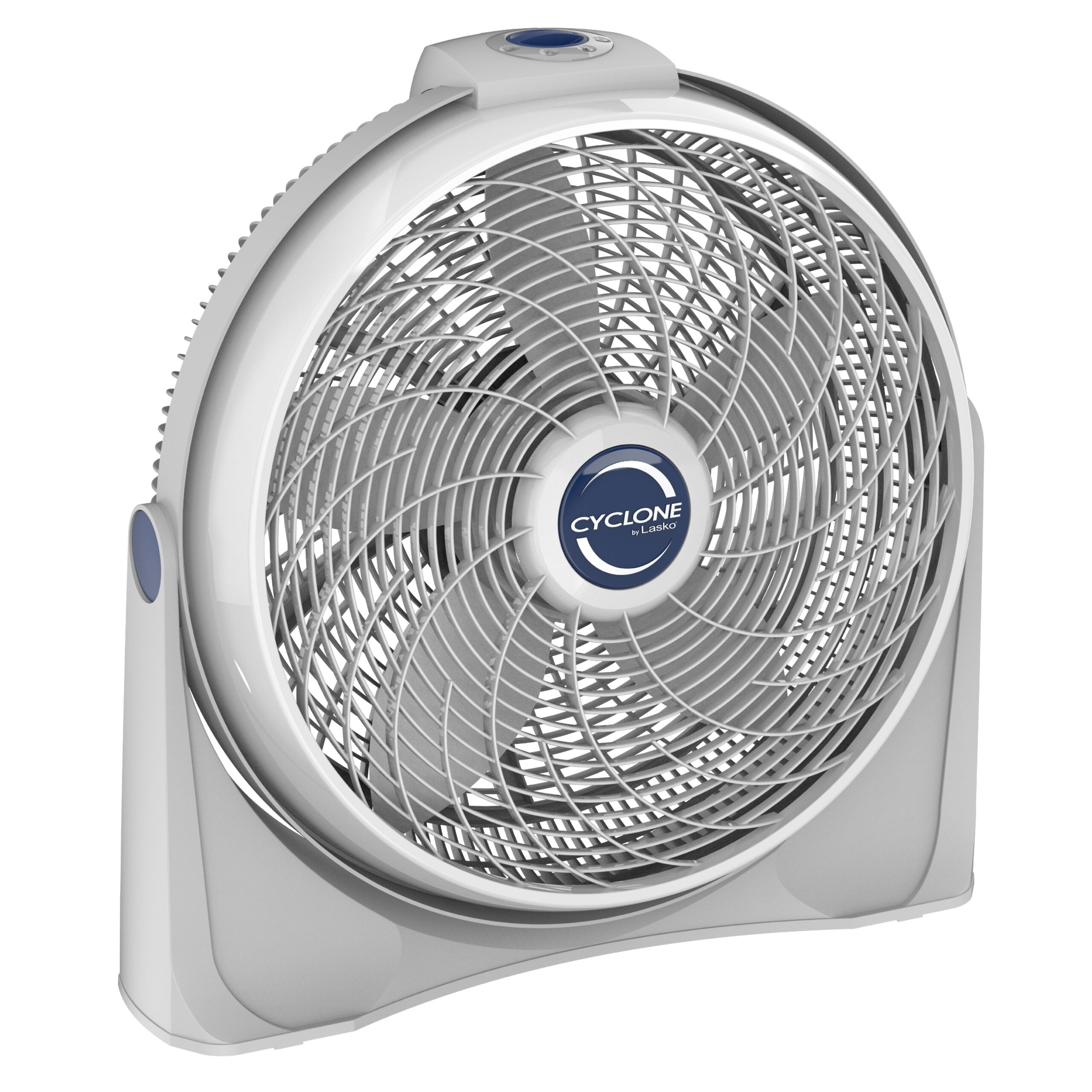 Lasko 20″ Cyclone Power 3-Speed Air Circulator Pivoting Floor or Wall Mount . 3520. White
