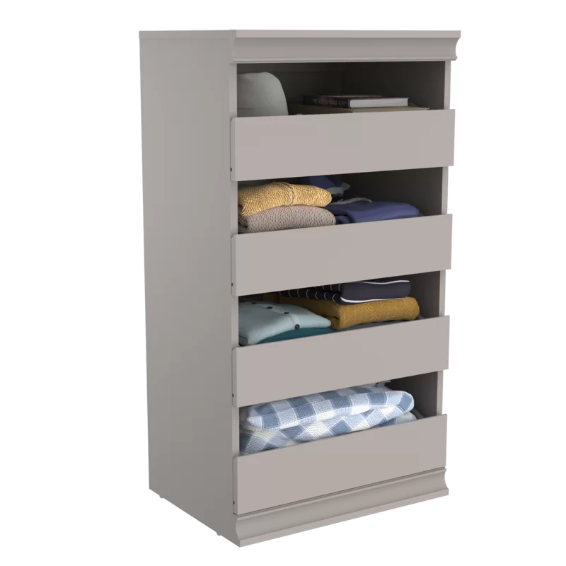 ClosetMaid 4598 21.39 in. W Smoky Taupe Modular Storage Stackable Unit with 4-Drawers