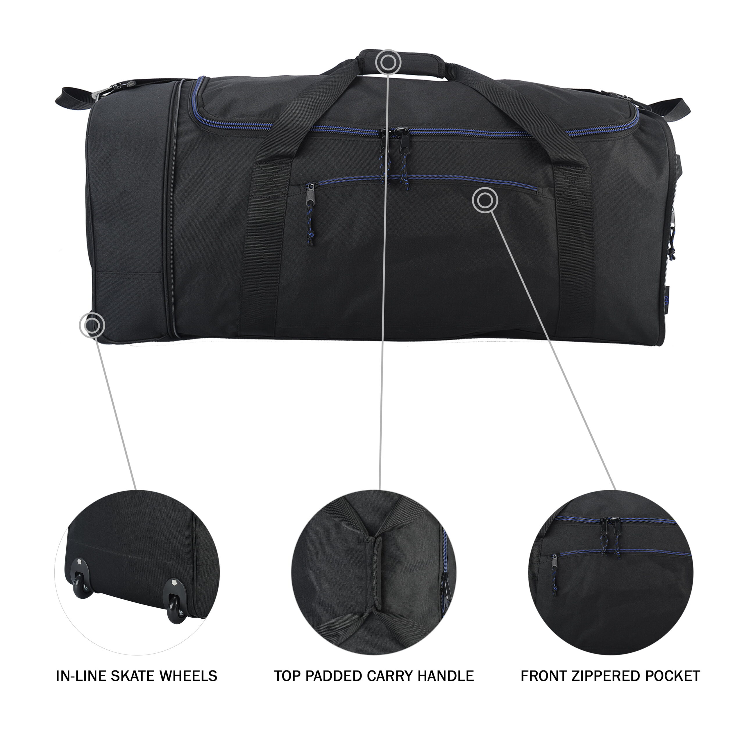 Protege 32″ Compactible Rolling Duffel for Travel