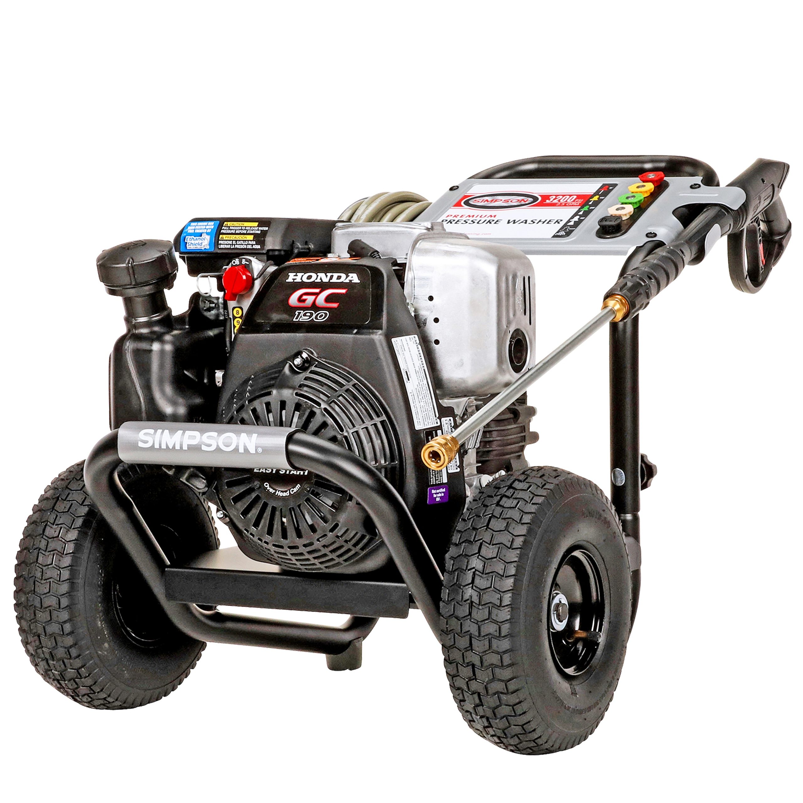 SIMPSON MS60968-S MegaShot 3200 PSI 2.5-Gallon-GPM Cold Water Gas Pressure Washer