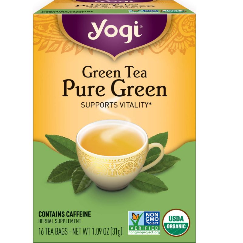 Yogi Tea Green Tea Pure Green. 6 Pack. Supports Vitality. 96 Tea Bags