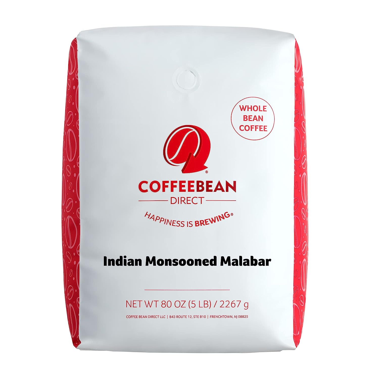Coffee Bean Direct Indian Monsooned Malabar. Whole Bean Coffee. 5-Pound Bag