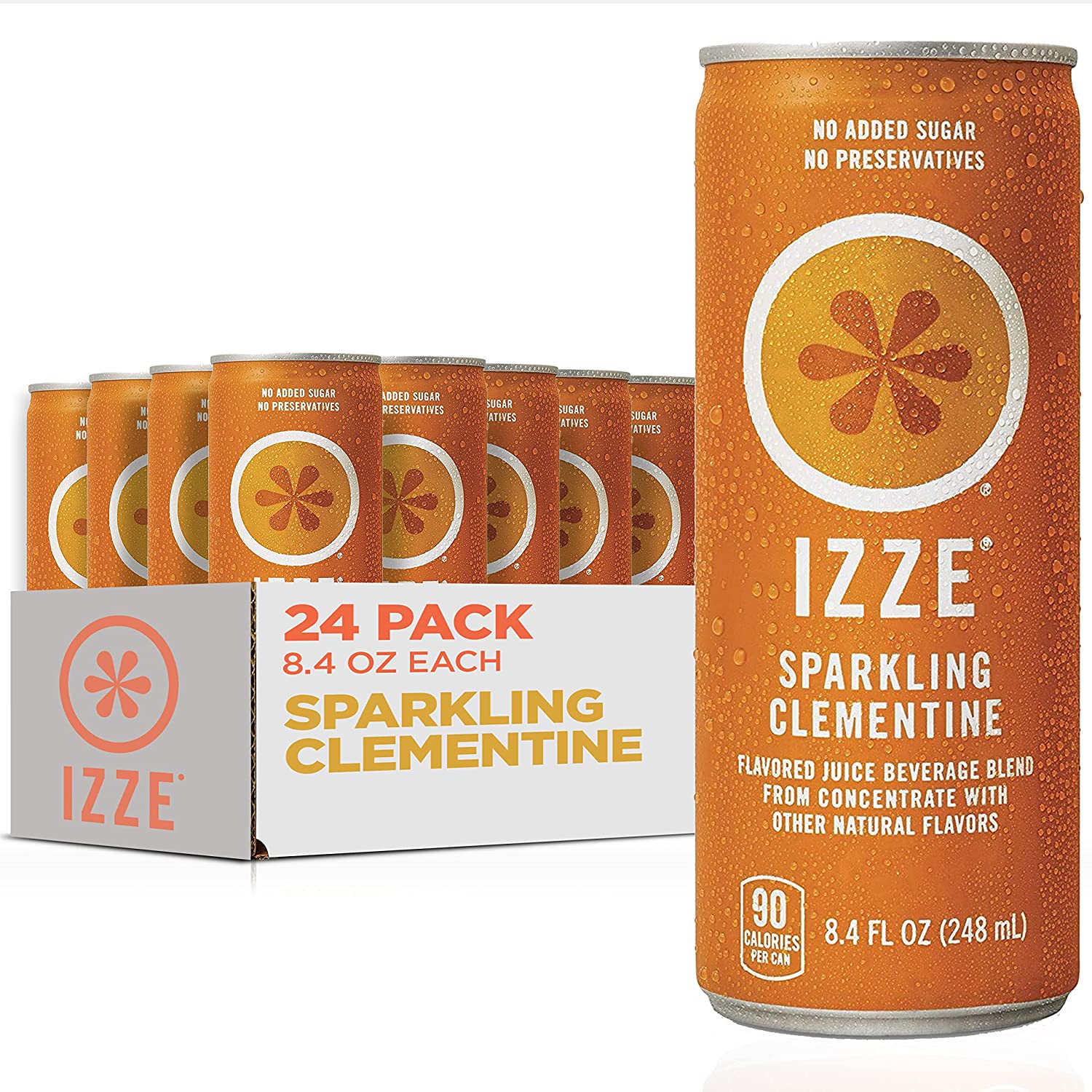 IZZE Sparkling Juice. Clementine. 8.4 Fl Oz (Pack of 24)