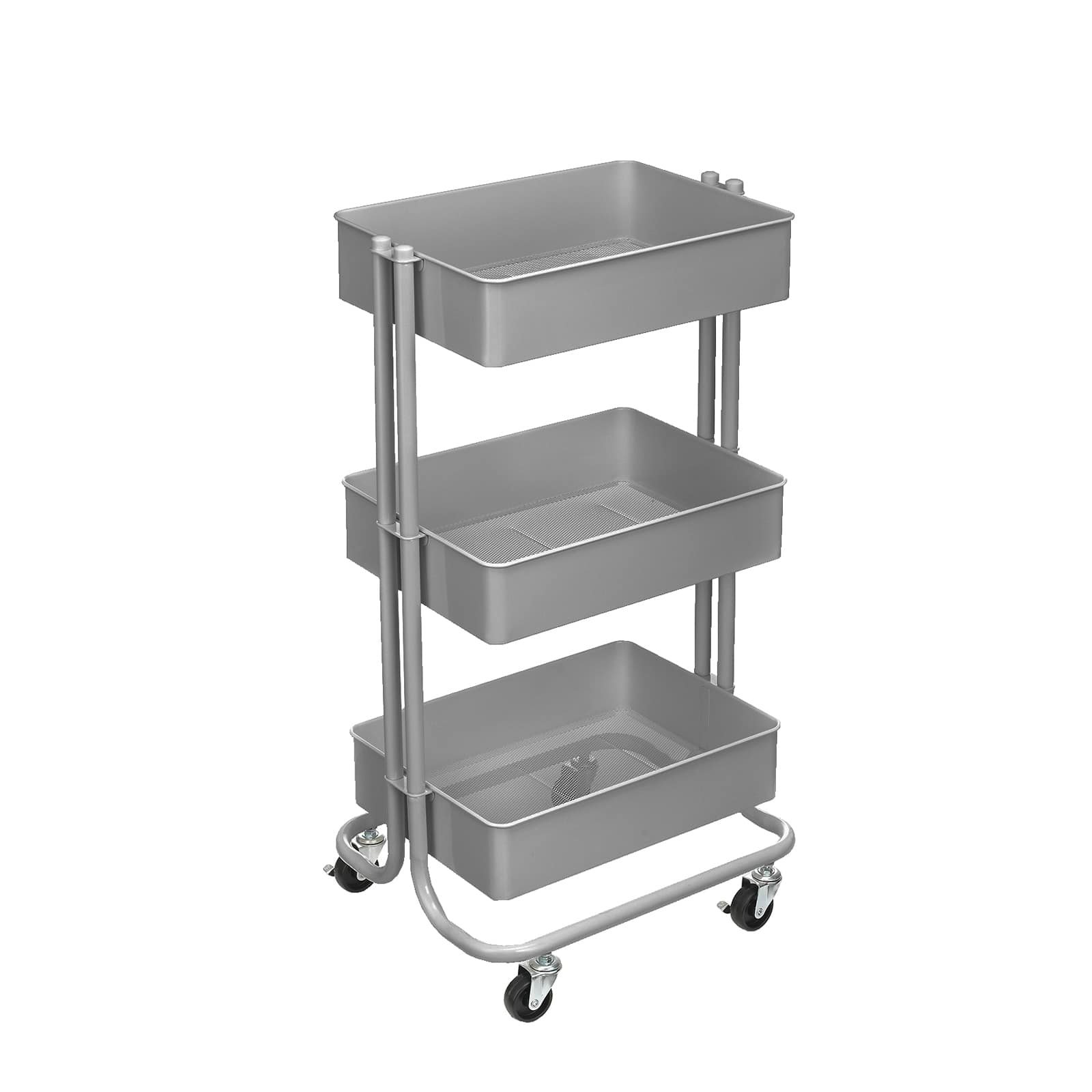 Simply Tidy Lexington 3-Tier Rolling Cart. Gray
