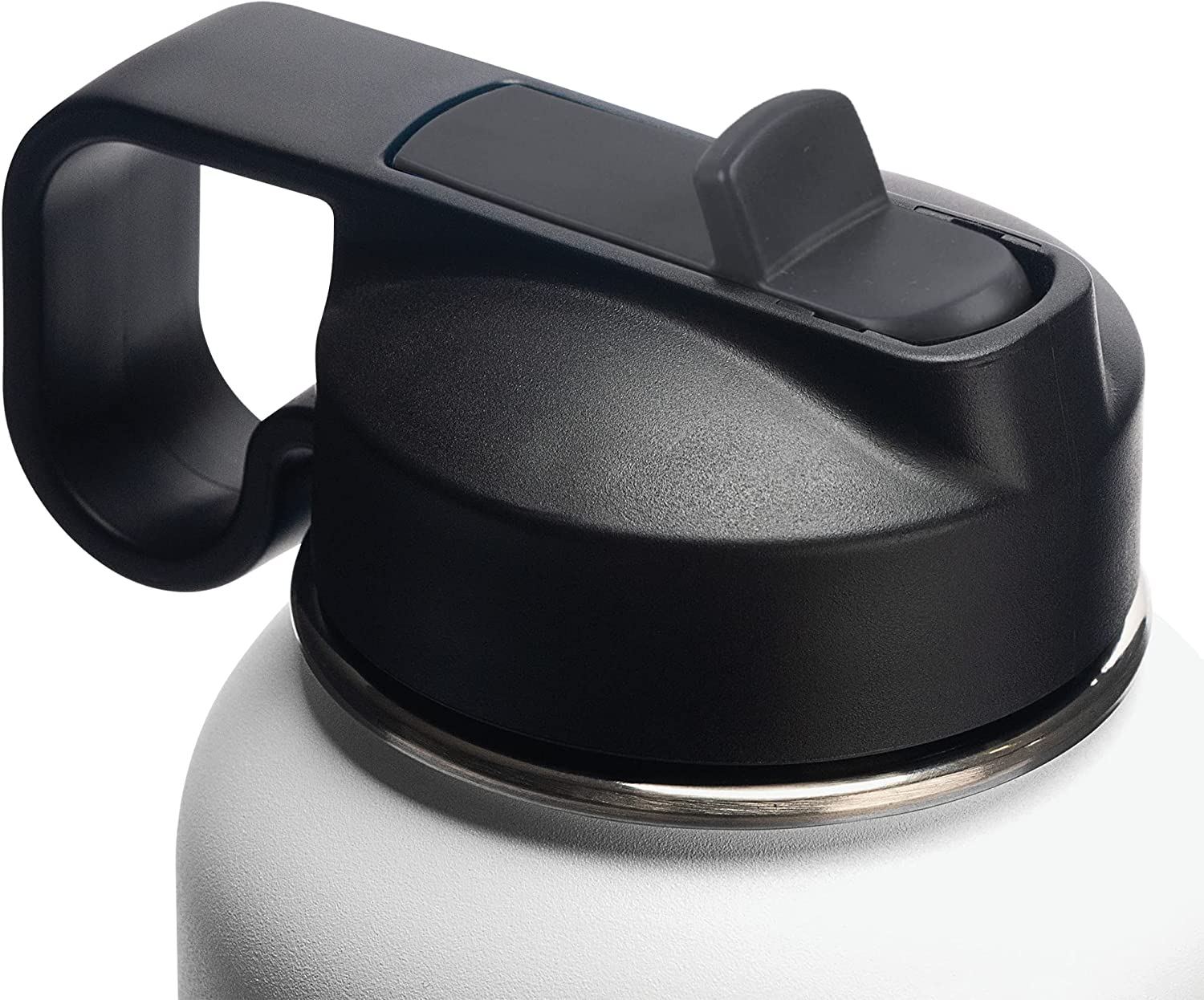 Thermoflask Double Stainless Steel Insulated Water Bottle with Two Lids. 40 oz. White