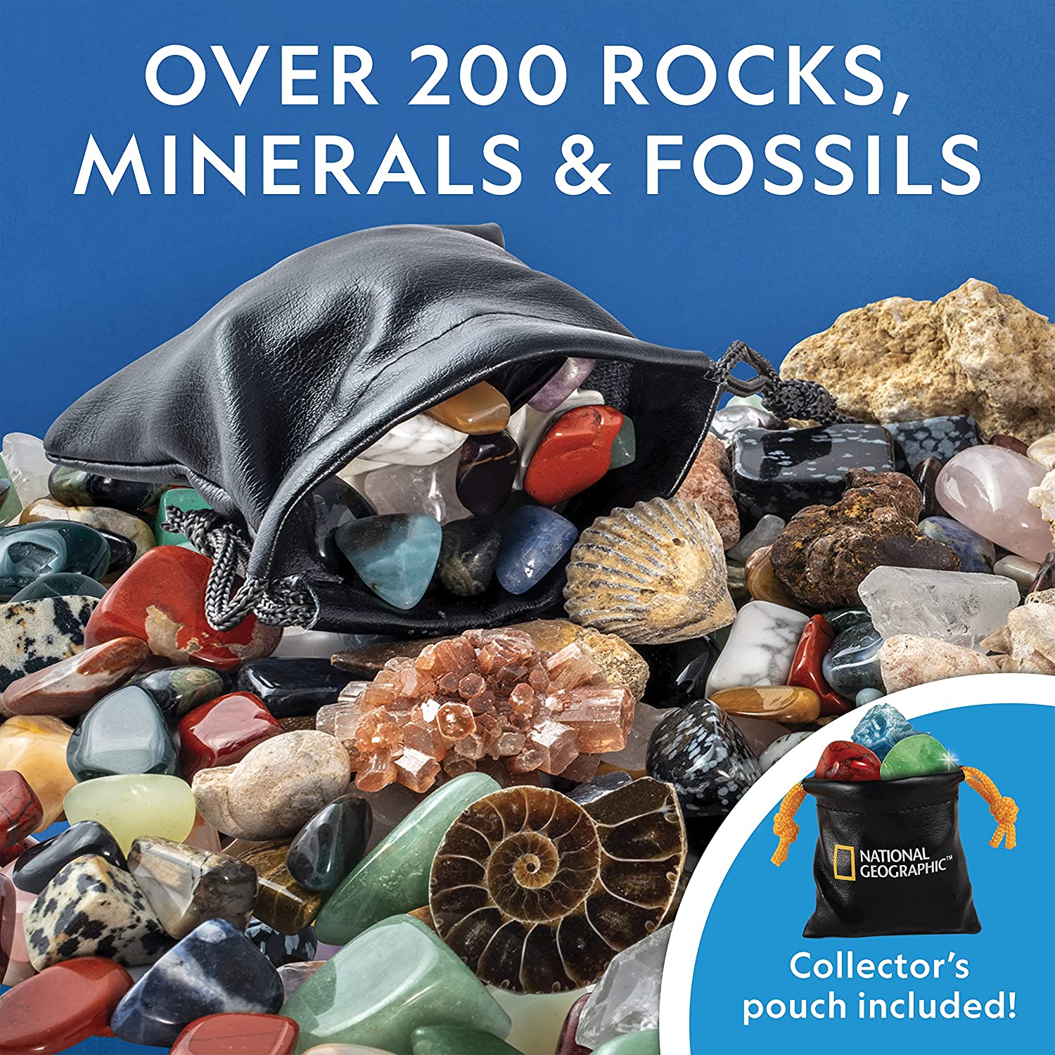 NATIONAL GEOGRAPHIC Rocks. Fossils & Minerals Kit. Ultimate Collection with Book