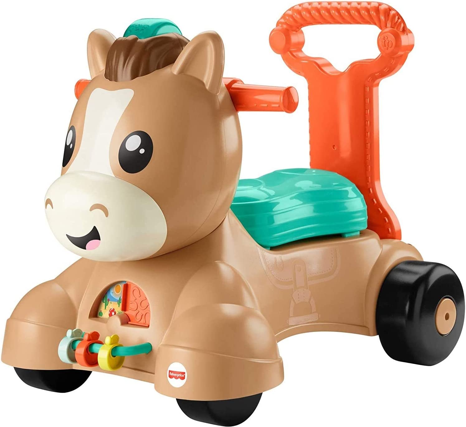 Fisher-Price Walk Bounce & Ride Pony. infant to toddler musical walker and ride-on toy